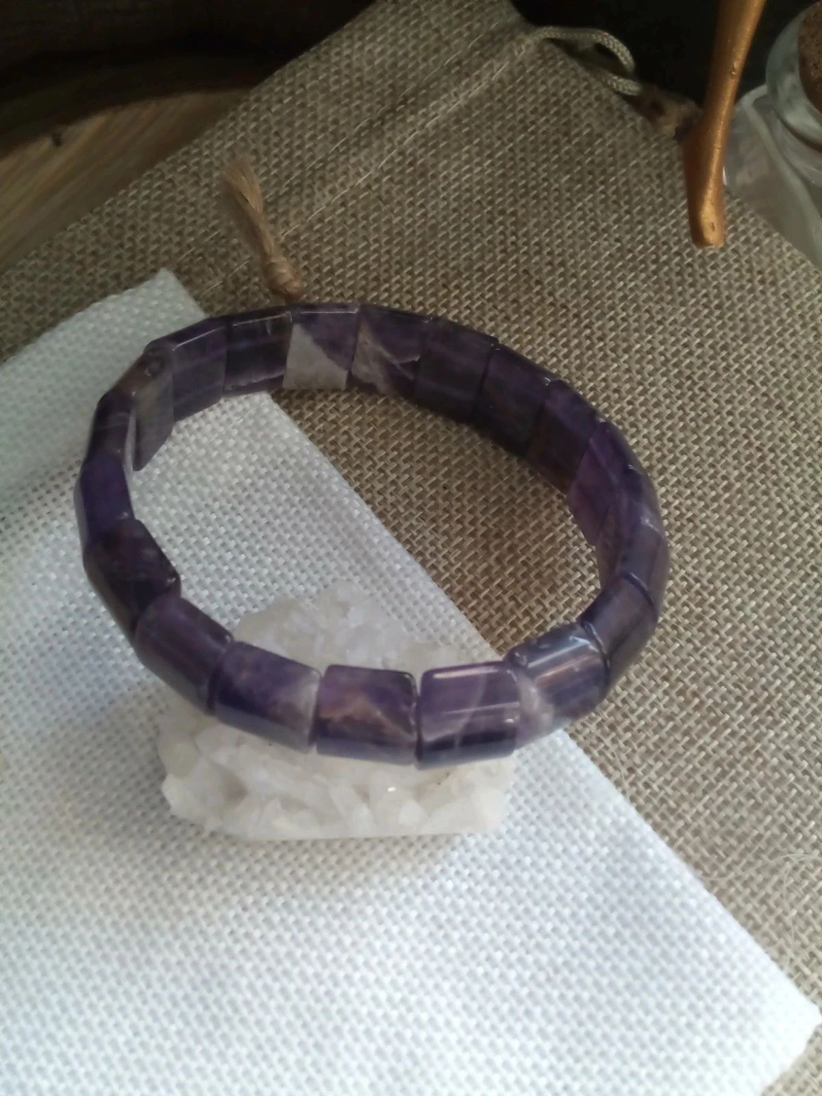 Bracelet en pierres d'améthyste naturelles 💜. – photo 2